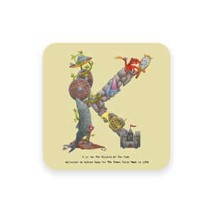 personalised gift idea alphabet coaster letter k
