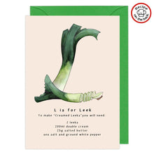 Load image into Gallery viewer, letter l personalised birthday card