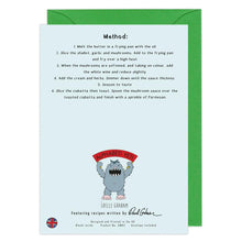 Load image into Gallery viewer, recipe greeting card mushroom