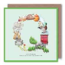 Load image into Gallery viewer, letter-q-birthday-card-for-children