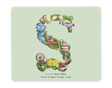 Load image into Gallery viewer, letter s is for sleeping beauty alphabet placemat personalised new home gift