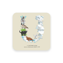 Load image into Gallery viewer, personalised gift idea alphabet coaster letter u
