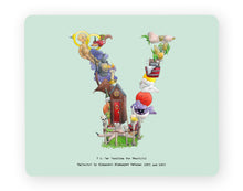 Load image into Gallery viewer, letter v alphabet placemat gift idea for name beginning with the letter v
