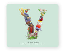 Load image into Gallery viewer, letter v alphabet placemat gift idea for name beginning with the letter v