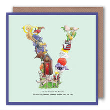 Load image into Gallery viewer, letter-v-birthday-card-for-children
