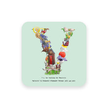 Load image into Gallery viewer, personalised gift idea alphabet coaster letter v
