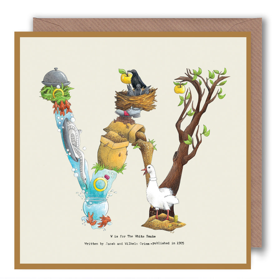 name-card-birthday-card-personalised-letter-w