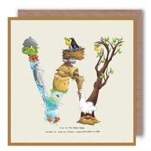 Load image into Gallery viewer, name-card-birthday-card-personalised-letter-w