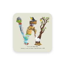 Load image into Gallery viewer, personalised gift idea alphabet coaster letter w