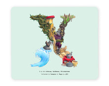 Load image into Gallery viewer, letter x alphabet placemat gift idea for name beginning with the letter x
