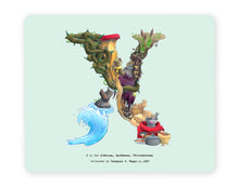 Load image into Gallery viewer, letter x alphabet placemat gift idea for name beginning with the letter x