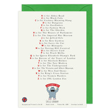 Load image into Gallery viewer, The London Alphabet Greeting Card