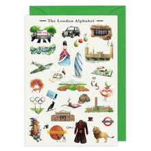 Load image into Gallery viewer, the london alphabet greeting card 
