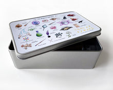 Load image into Gallery viewer, gothic home decor the magical alphabet storage tin
