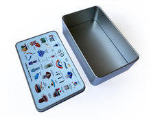 Load image into Gallery viewer, storage tin open