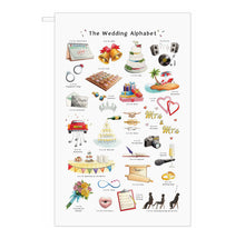 Load image into Gallery viewer, The Wedding Alphabet Tea Towel