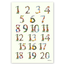 Load image into Gallery viewer, Numbers 1 to 20 children's wall chart educational learning