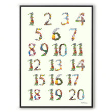 Load image into Gallery viewer, Educational poster chart numbers 1 to 20