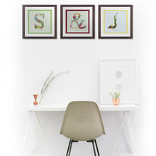 Load image into Gallery viewer, personalised wedding present initial prints. & symbol wall art for couples