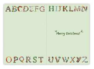 P is for Presents Christmas Card