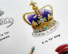 Load image into Gallery viewer, The Royal Alphabet Tea Towel