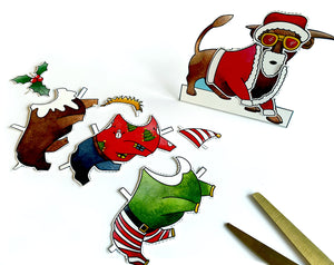 funny brummie christmas card featuring the bullring bull
