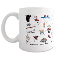 scottish alphabet coffee mug scottish gift idea for him