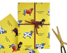 Load image into Gallery viewer, Highland Cow Birthday Gift Wrap