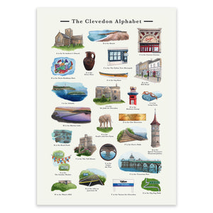 The Clevedon Alphabet Art Print