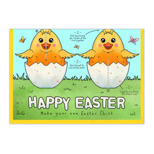 'Make your Own Easter Chick' Easter Card