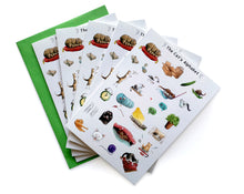 Load image into Gallery viewer, 5 pack of cat greeting cards in the uk