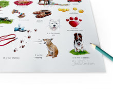 Load image into Gallery viewer, The Dog's Alphabet Art Print