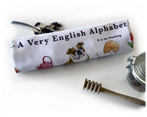 english alphabet tea towel git idea for her