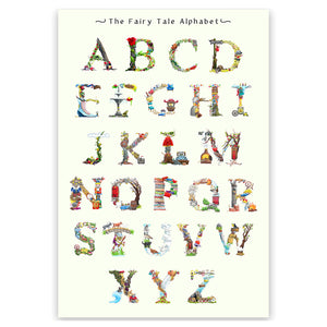 illustrated alphabet wall art