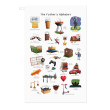 Load image into Gallery viewer, The Father's Alphabet Tea Towel