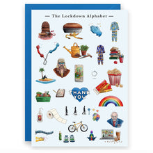 Load image into Gallery viewer, the lockdown alphabet birthday card for him