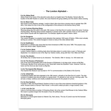 Load image into Gallery viewer, The London Alphabet Art Print