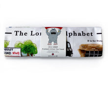 Load image into Gallery viewer, the london alphabet cotton tea towel london souvenir