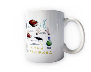 gothic gift idea for her the magical alphabet mug