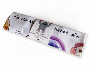 wrapped tea towel gift idea for her with a magical design