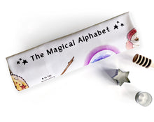 Load image into Gallery viewer, the magical alphabet tea towel witchcraft home decor
