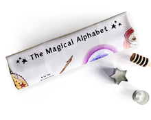 Load image into Gallery viewer, the magical alphabet tea towel witchcraft home decor