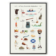 Load image into Gallery viewer, a very Scottish alphabet Scottish art work
