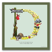 Load image into Gallery viewer, wall art alphabet letter d