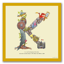 Load image into Gallery viewer, wall art alphabet letter k