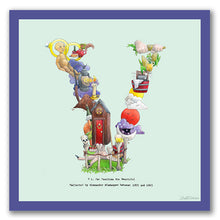 Load image into Gallery viewer, wall art alphabet letter v
