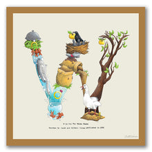 Load image into Gallery viewer, wall art alphabet letter w