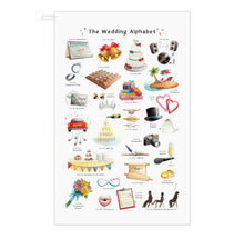 Load image into Gallery viewer, The Wedding Alphabet Tea Towel
