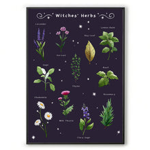 Load image into Gallery viewer, witches herbs gothic home decor for her. Witchcraft wall art
