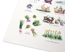 Load image into Gallery viewer, The British Springtime Alphabet Art Print
